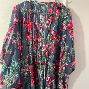 Haute Hippie 1X tie‎ shirt cardigan